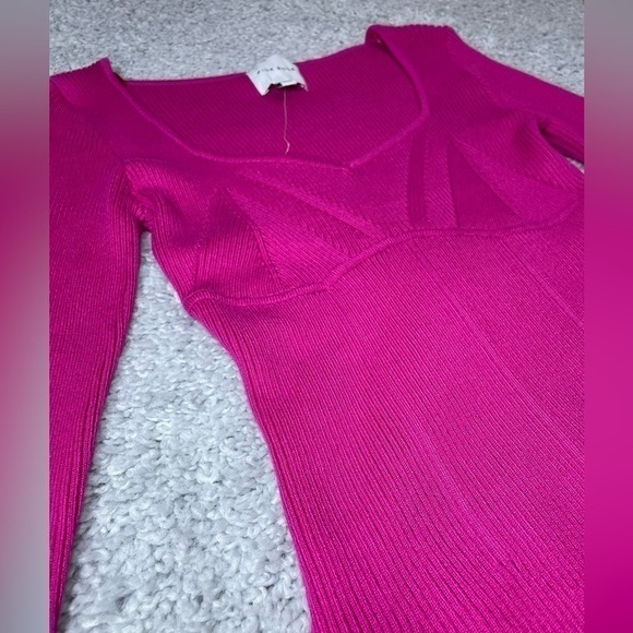 Pink Rose Bodysuit Womens Medium Base Layer Long Sleeve Winter Date Night Party - Picture 6 of 6
